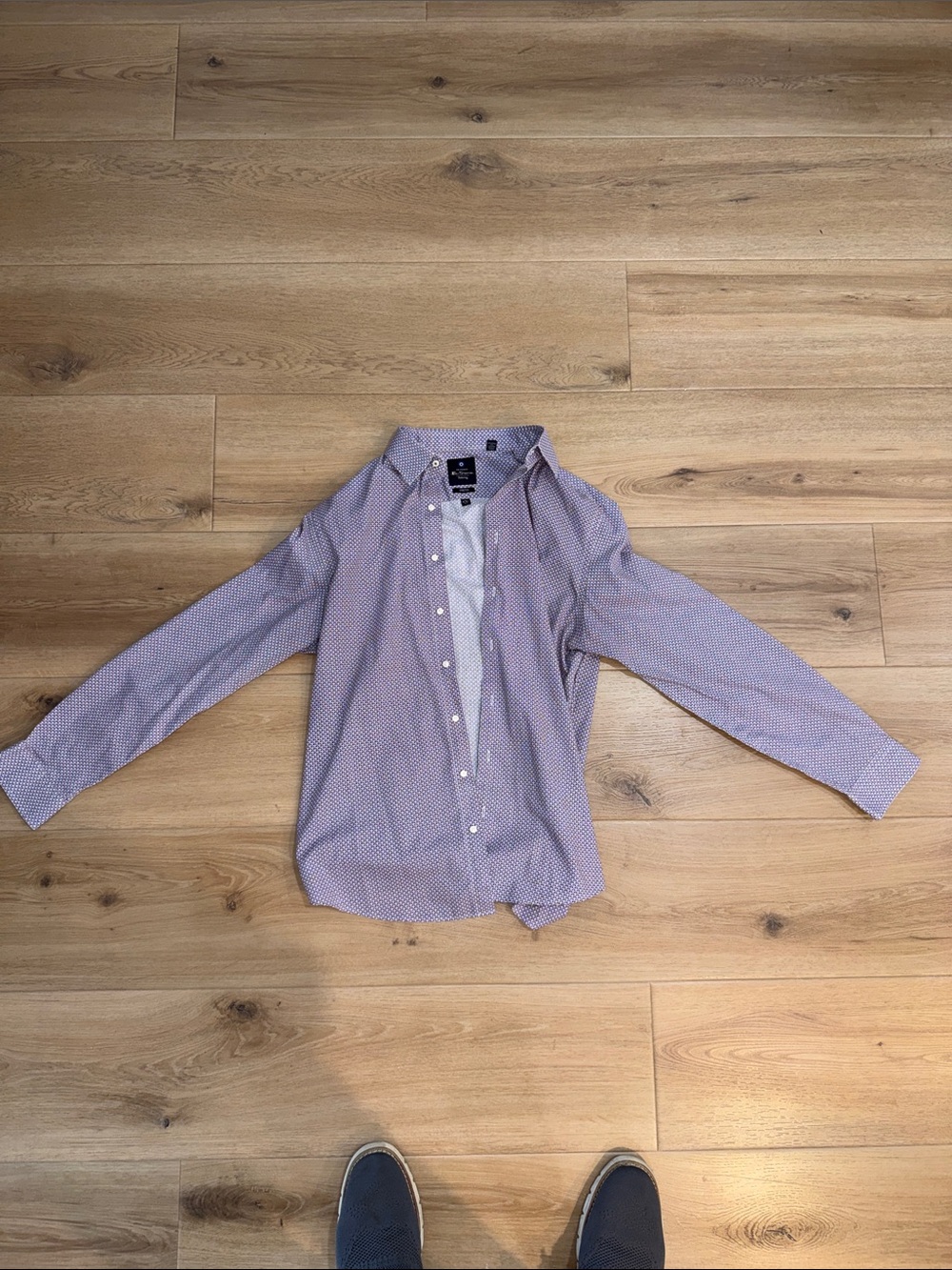 Ben Sherman Tailoring Slim Fit Men’s Dress Shirt - Lavender Micro-Pattern